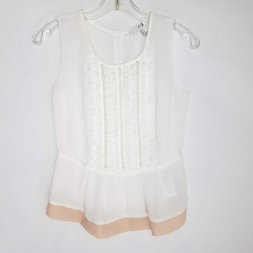 Forever 21 Peplum‎ Sleeveless Top Ruffles